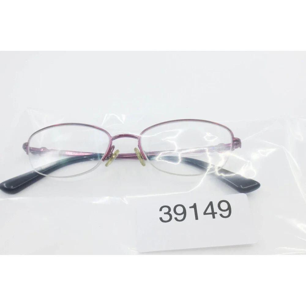 Vogue VO 3955-BI 812 Purple Metal Oval Semi-Rimless Eyeglass Frames 49-16-135
